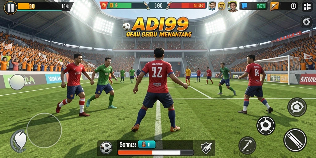Gameplay intens dari ADI99 menampilkan aksi olahraga yang menegangkan.