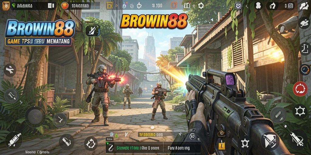 Tampilan menarik dari gameplay BROWIN88 di arena pertempuran.