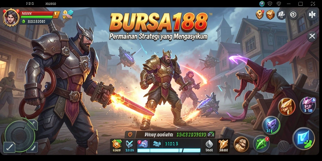 Tampilan gameplay menarik di BURSA188 yang menunjukkan strategi bertempur.