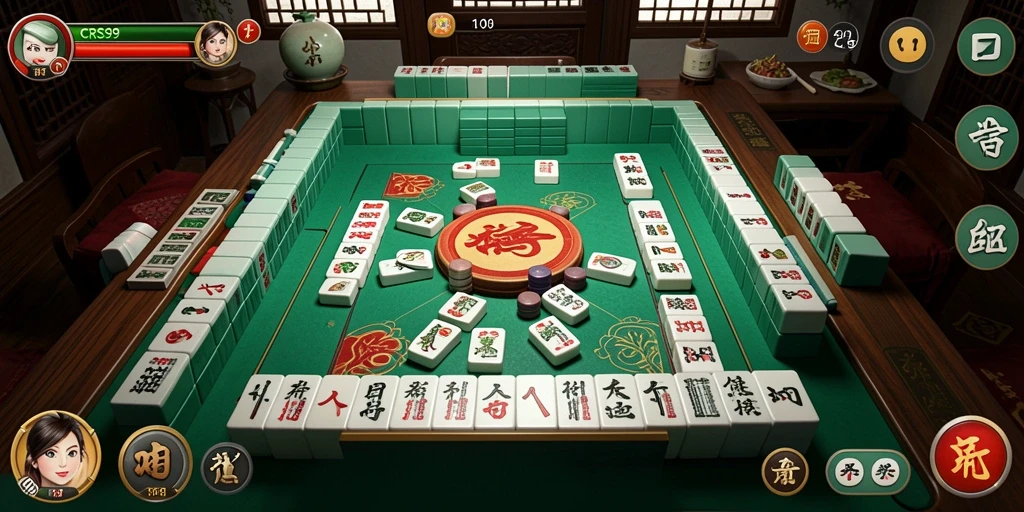 Tangkapan layar dari gameplay seru CRS99 Mahjong.