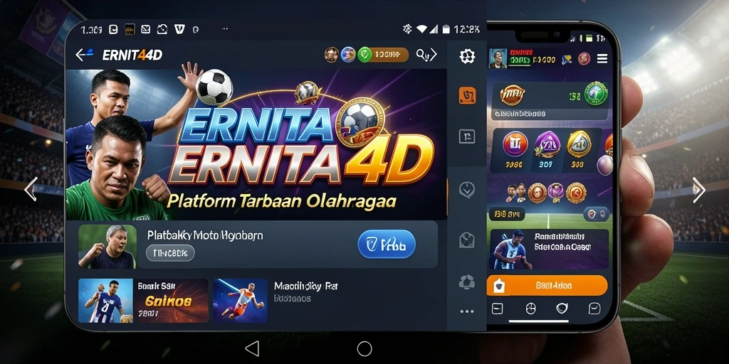 Screenshot ERNITA4D menampilkan antarmuka taruhan olahraga yang menarik.