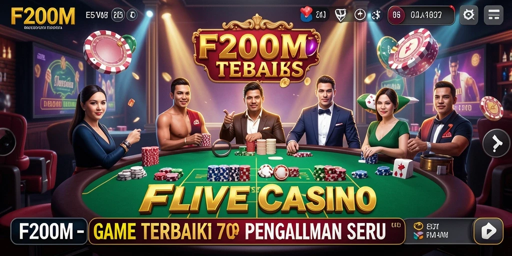 Menampilkan dealer profesional dan permainan kasino langsung yang seru.