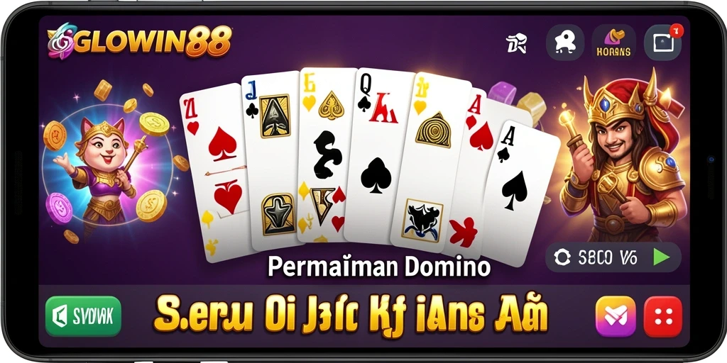 Tampilan menarik dari gameplay Domino di GLOWIN88.