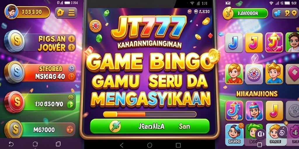Tampilan gameplay JT777 yang menarik dan penuh warna.