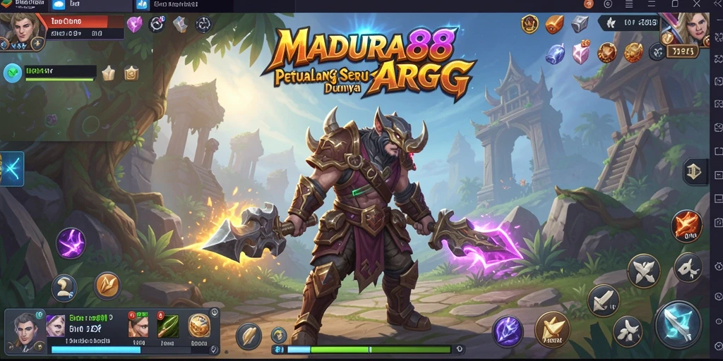 Tampilan gameplay menakjubkan dari MADURA88 dalam genre ARPG.