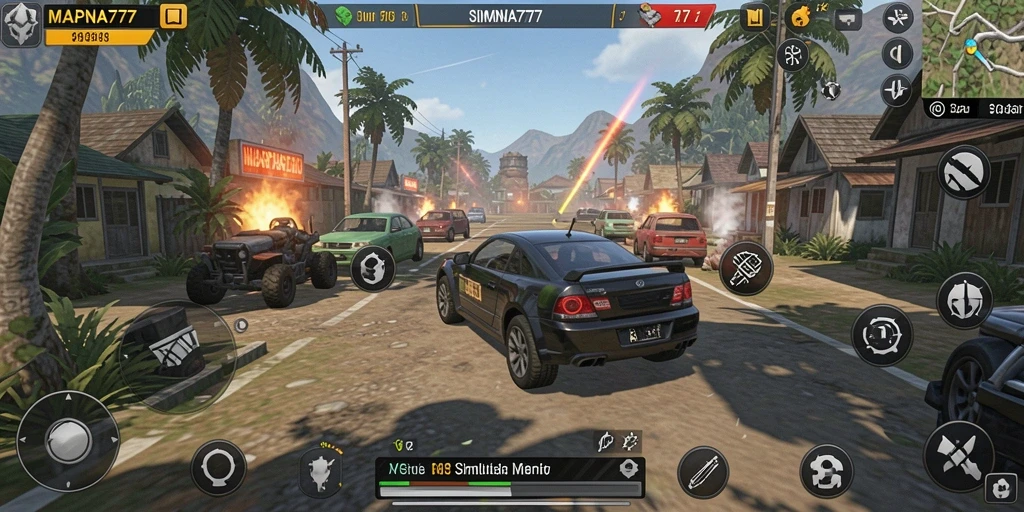 Screenshot gameplay dari MAPNA777 yang menunjukkan simulasi interaktif.