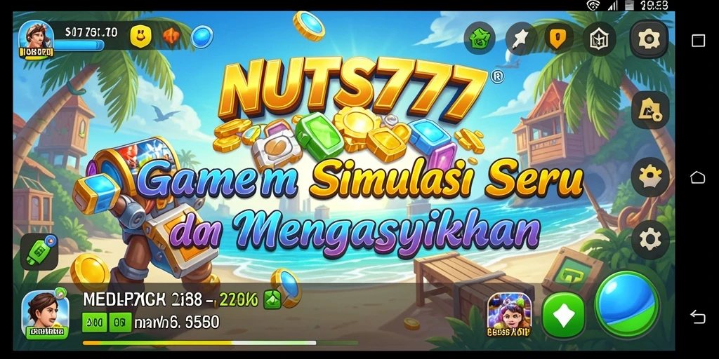 Tampilan gameplay menarik dari NUTS777 yang penuh kreativitas.