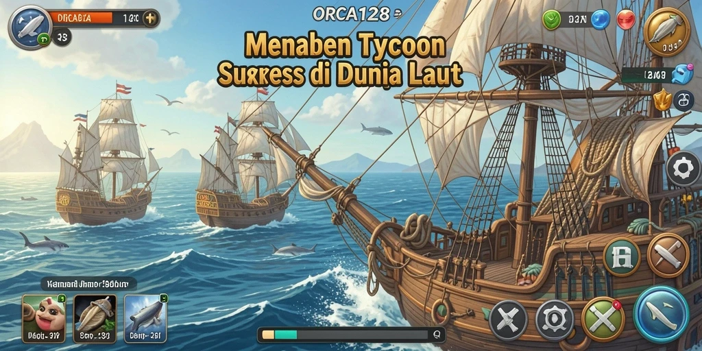 Screenshot ORCA128 menampilkan pengalaman gameplay Tycoon yang mendalam.