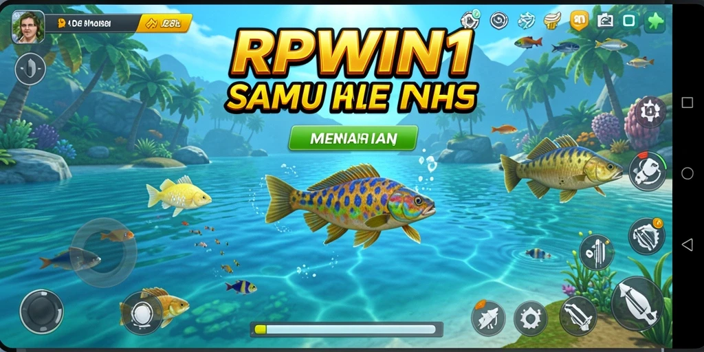 Tampilan menarik dari gameplay memancing di RPWIN1.