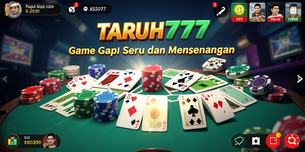 Screenshot TARUH777 menunjukkan keseruan bermain Gaple dengan teman-teman.