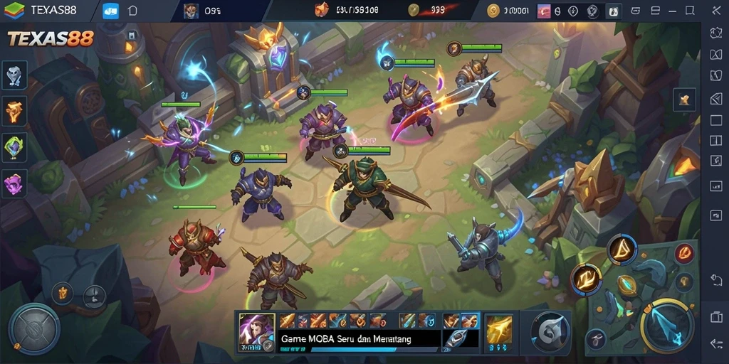 Screenshot gameplay TEXAS88 yang menghadirkan momen pertarungan epik.