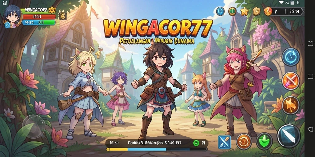 Screenshot menunjukkan aksi seru karakter Anime dalam pertempuran.